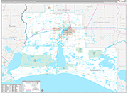 Lake Charles Wall Map Premium Style